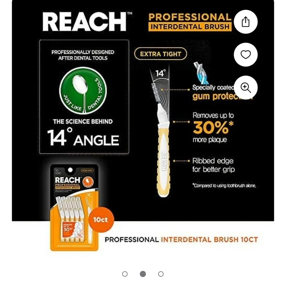 ▪️Reach▪️ Interdental Brush Tight 1.0mm Floss Bundle Designed for Gum Protect